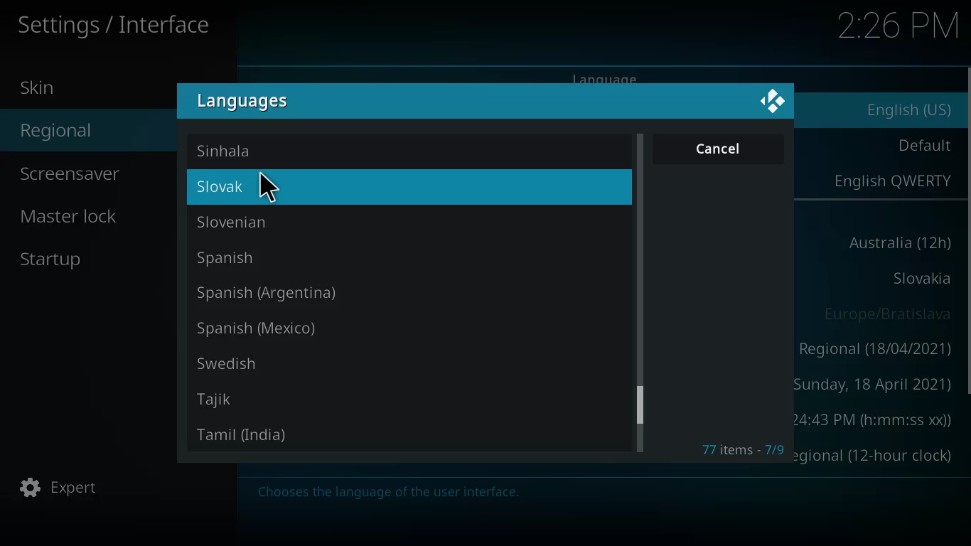 Kodi inštalácia slovenčiny-3