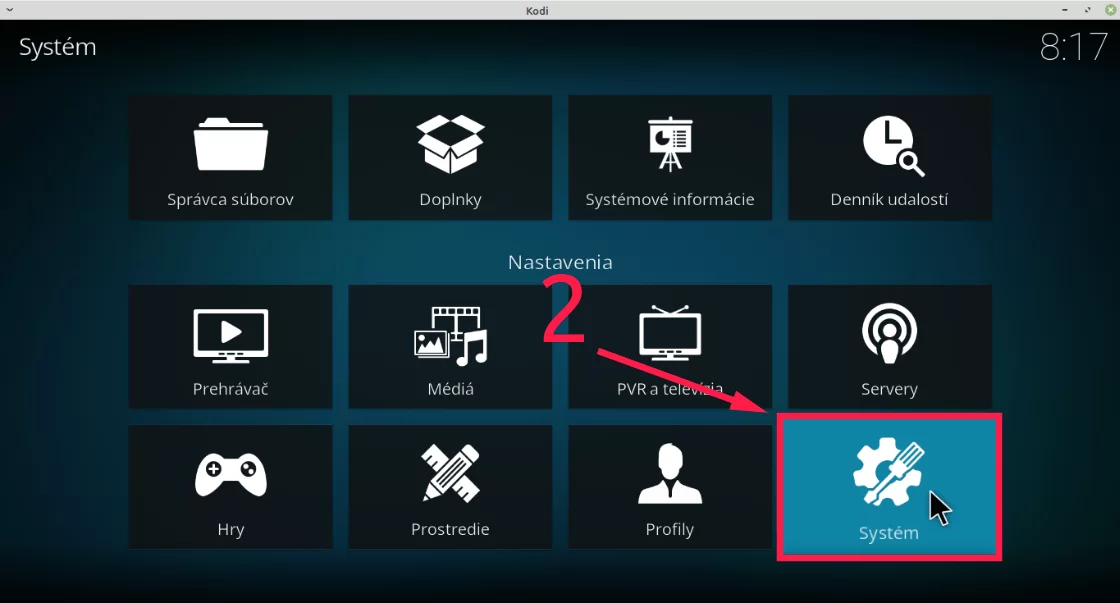 V novom okne kliknite – Systém