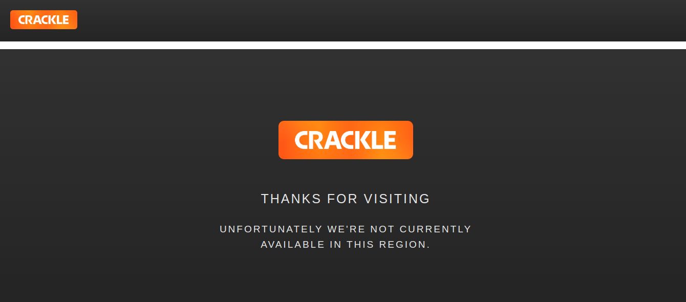 Crackle - služba nedostupná vo vašom regióne.