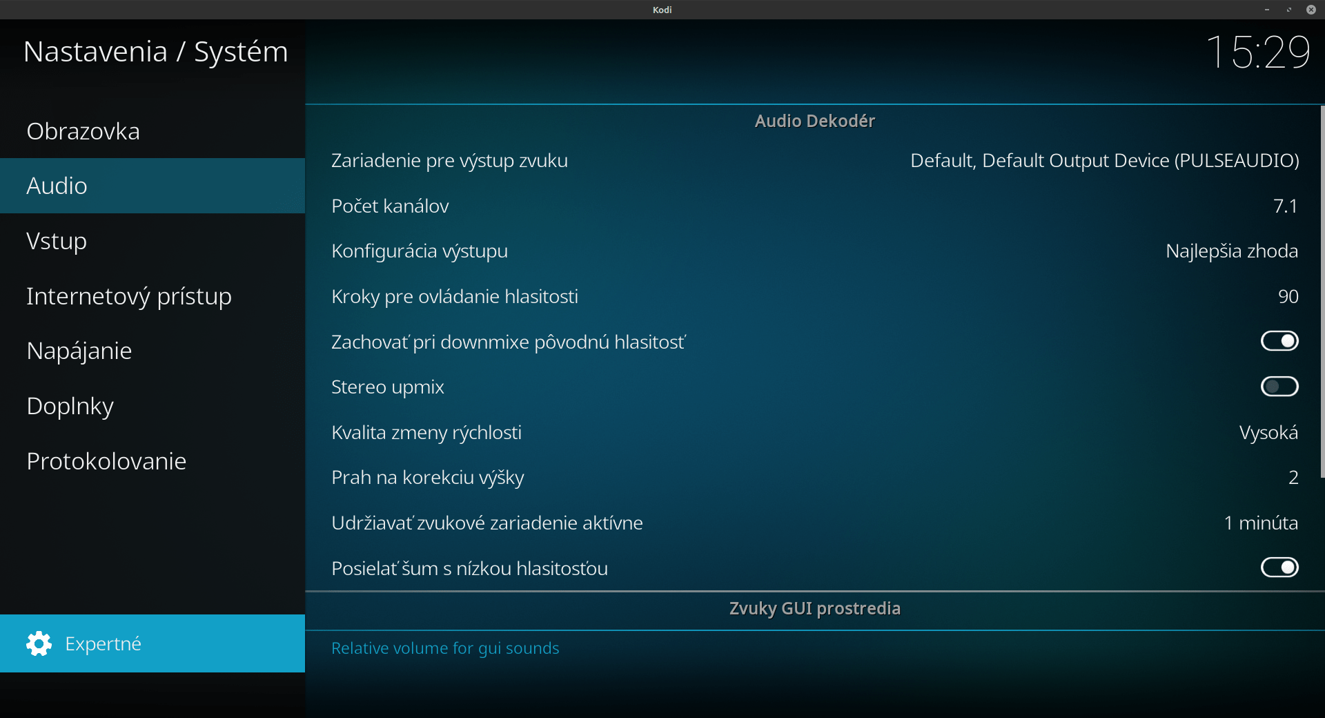 Kodi Audio Setup